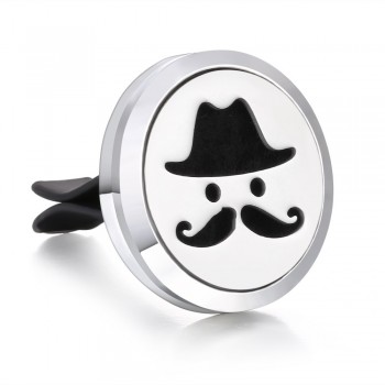 New Men Jewelry Essential Oil Diffuser Car Vent Clip Air Freshener 30mm Magnet Lockets Open Perfume Aromatherapy Pendants
