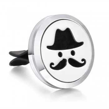 New Men Jewelry Essential Oil Diffuser Car Vent Clip Air Freshener 30mm Magnet Lockets Open Perfume Aromatherapy Pendants