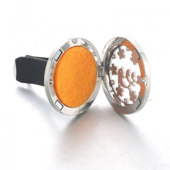30mm Tree of Life Stainless Steel Car Air Freshener Perfume Essential Oil Diffuser Locket Random Send 1pcs Oil Pads as Gift 4579