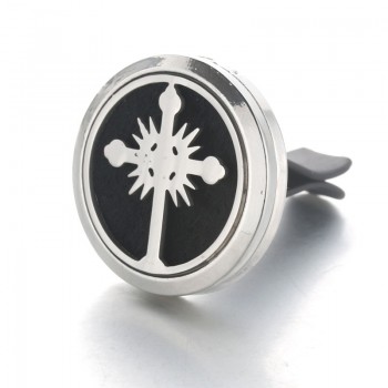 30mm Tree of Life Stainless Steel Car Air Freshener Perfume Essential Oil Diffuser Locket Random Send 1pcs Oil Pads as Gift 4579
