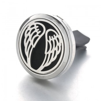 30mm Tree of Life Stainless Steel Car Air Freshener Perfume Essential Oil Diffuser Locket Random Send 1pcs Oil Pads as Gift 4579