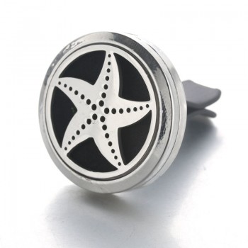 30mm Tree of Life Stainless Steel Car Air Freshener Perfume Essential Oil Diffuser Locket Random Send 1pcs Oil Pads as Gift 4579