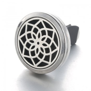 30mm Tree of Life Stainless Steel Car Air Freshener Perfume Essential Oil Diffuser Locket Random Send 1pcs Oil Pads as Gift 4579