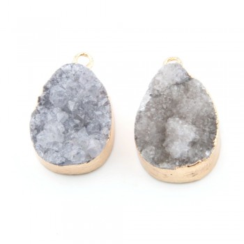 Wholesale 8 Color Water Drop Shape Crystal Natural Stone Pendant  DIY for Necklace or Jewelry Making