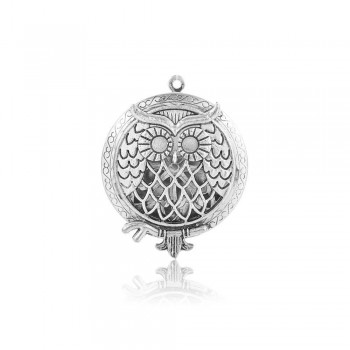 1pc Round Antique Memory Photo Perfume DIY Jewelry Vintage Pendant Locket Aromatherapy Essential Oil Diffuser Necklace Locket