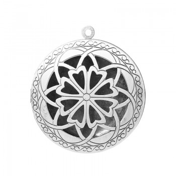 1pc Round Antique Memory Photo Perfume DIY Jewelry Vintage Pendant Locket Aromatherapy Essential Oil Diffuser Necklace Locket