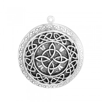 1pc Round Antique Memory Photo Perfume DIY Jewelry Vintage Pendant Locket Aromatherapy Essential Oil Diffuser Necklace Locket