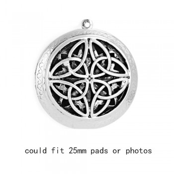 1pc Round Antique Memory Photo Perfume DIY Jewelry Vintage Pendant Locket Aromatherapy Essential Oil Diffuser Necklace Locket