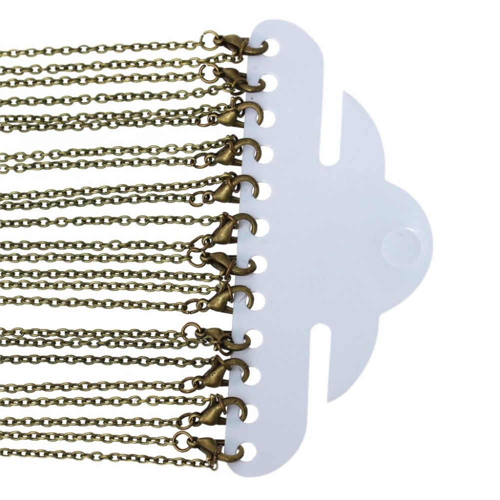 8SEASONS Jewelry Necklace Antique Bronze Cable Chains Lead and Nickel Safe Lobster Clasp Sweater chain DIY For Women 62cm 12 Pcs