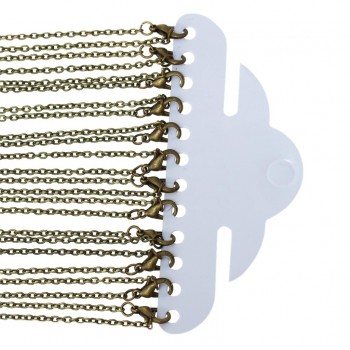 8SEASONS Jewelry Necklace Antique Bronze Cable Chains Lead and Nickel Safe Lobster Clasp Sweater chain DIY For Women 62cm 12 Pcs