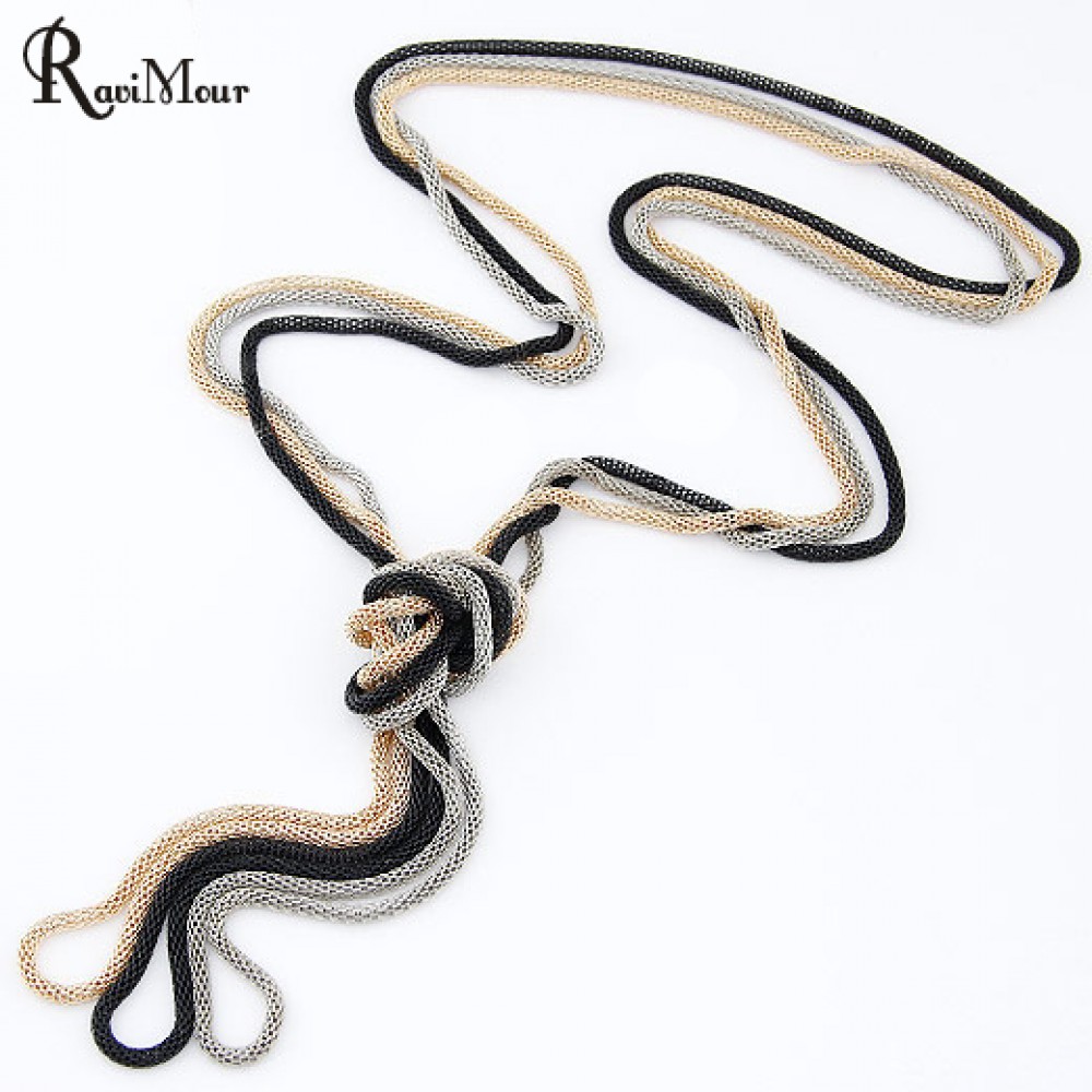 RAVIMOUR Colar Femme Black Choker Necklace Fashion Punk Multilayer Long Chain Necklaces amp; Pendants for Women Collier Bijouterie