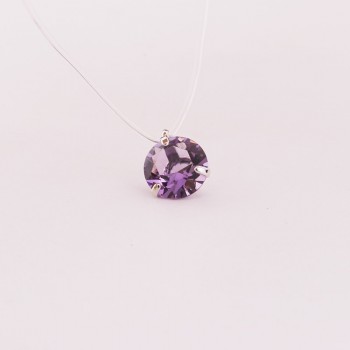 New 1piece 3claws CZ Collar Choker Necklace Invisible Transparent Fishing Line Crystal Silver Pendant Necklace for Women