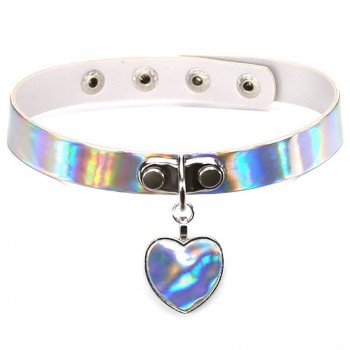 Hot Punk Harajuku Collar Choker Necklace Heart PU Leather Choker Punk Goth 100% Handmade Neck Jewelry