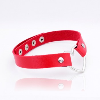 Hot Punk Harajuku Collar Choker Necklace Heart PU Leather Choker Punk Goth 100% Handmade Neck Jewelry