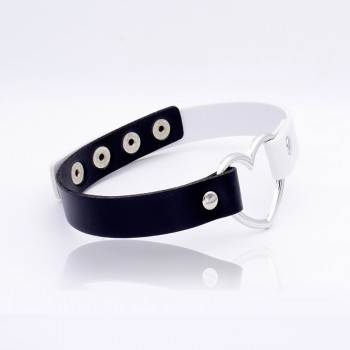 Hot Punk Harajuku Collar Choker Necklace Heart PU Leather Choker Punk Goth 100% Handmade Neck Jewelry