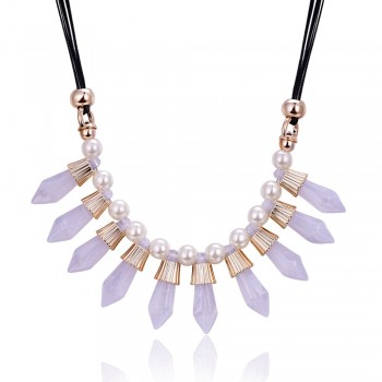 HC Fashion Acrylic Geometric Pendant amp; Necklace Women Party Choker Necklace Bohemian 2018 Charm Sweater Coat Choker Necklaces F
