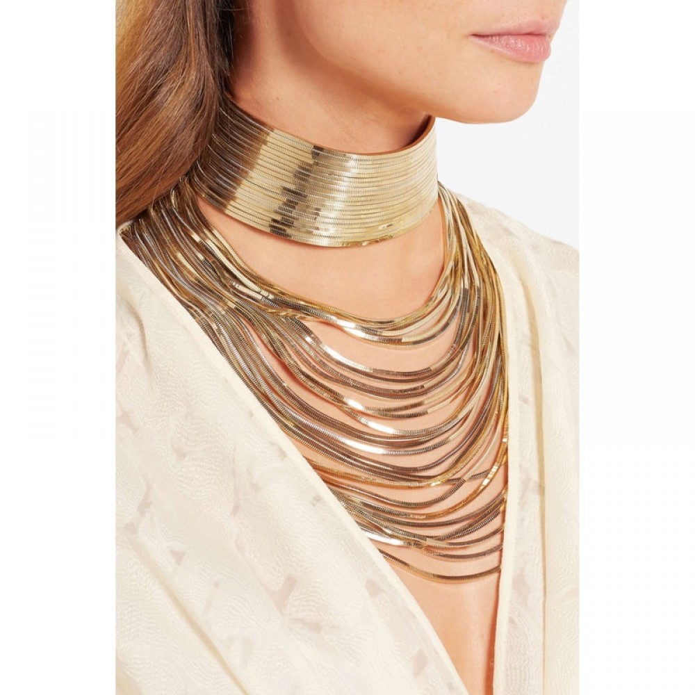 JUJIA Luxury metal chain choker Maxi Statement Necklace 2019 Multilayer Wedding chokers Collier Fashion jewelry