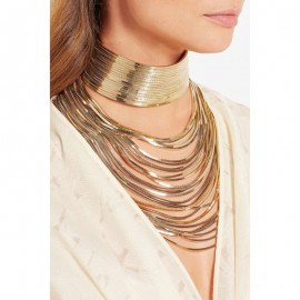 JUJIA Luxury metal chain choker Maxi Statement Necklace 2019 Multilayer Wedding chokers Collier Fashion jewelry