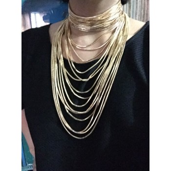 JUJIA Luxury metal chain choker Maxi Statement Necklace 2019 Multilayer Wedding chokers Collier Fashion jewelry