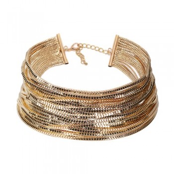 JUJIA Luxury metal chain choker Maxi Statement Necklace 2019 Multilayer Wedding chokers Collier Fashion jewelry