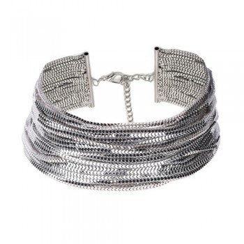 JUJIA Luxury metal chain choker Maxi Statement Necklace 2019 Multilayer Wedding chokers Collier Fashion jewelry