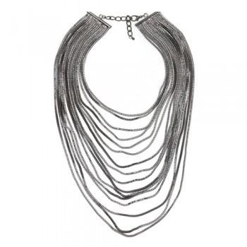 JUJIA Luxury metal chain choker Maxi Statement Necklace 2019 Multilayer Wedding chokers Collier Fashion jewelry