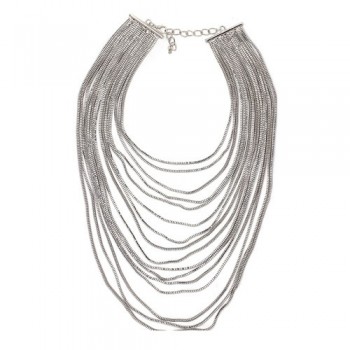 JUJIA Luxury metal chain choker Maxi Statement Necklace 2019 Multilayer Wedding chokers Collier Fashion jewelry
