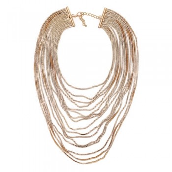 JUJIA Luxury metal chain choker Maxi Statement Necklace 2019 Multilayer Wedding chokers Collier Fashion jewelry