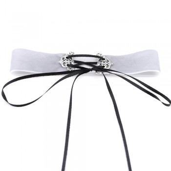 Neo Gothic Hippie Simple Black Deep Navy Blue Wine Red Orange Velvet Fabric Ban Tie Closure Adjustable Choker Necklaces Women