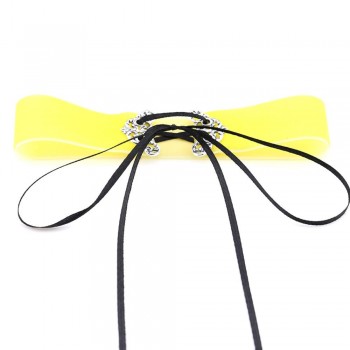 Neo Gothic Hippie Simple Black Deep Navy Blue Wine Red Orange Velvet Fabric Ban Tie Closure Adjustable Choker Necklaces Women