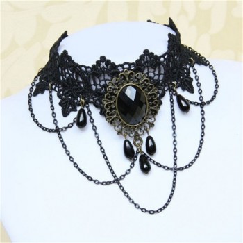 New Fashion Women Black Vintage Choker Trendy Lace Chokers  Collar Chocker Chunky Statement Necklaces Jewelry
