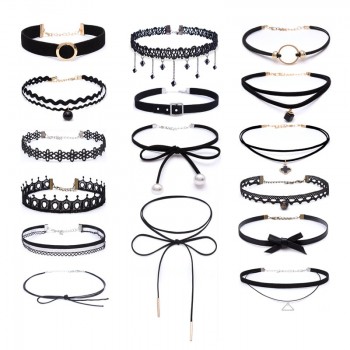 Fashion Lace Torques Chokers Necklaces Set 15 Set chokers necklaces for women Girls Ladies Accessory Jewelry choker necklace