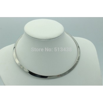 3mm/4mm/6mm wide  choose  Fashion Stainless Steel Choker Collar Open Cuff Necklace Chain Women Men Jewelry