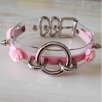 New Fashion Sexy Harajuku Leather Punk Choker Necklace Flower O-Round Rivets Collar handmade goth torque hot rock