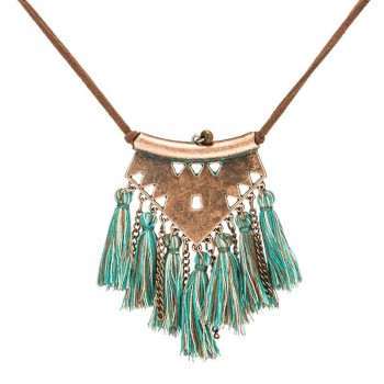 Long Leather Chain Vintage Boho Ethnic Tassel Pendant Necklace For Women Winter Sweater Chain Jewelry Accessories Sales Item