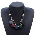 Nuovi cerchi palla perla simulata pendente della collana lunga donna catena nera gioelleria raffinata e alla moda del regalo all