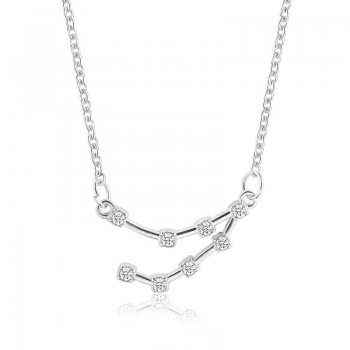 Star Zodiac Sign 12 Constellation Guardian Necklace Crystal Gold Silver Chain Clavicle Choker Necklace Valentines Day Gift