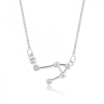 Star Zodiac Sign 12 Constellation Guardian Necklace Crystal Gold Silver Chain Clavicle Choker Necklace Valentines Day Gift