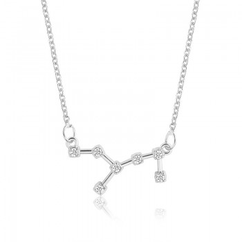 Star Zodiac Sign 12 Constellation Guardian Necklace Crystal Gold Silver Chain Clavicle Choker Necklace Valentines Day Gift