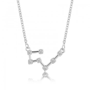 Star Zodiac Sign 12 Constellation Guardian Necklace Crystal Gold Silver Chain Clavicle Choker Necklace Valentines Day Gift