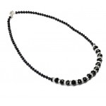 Collar Bijoux Jewelry Bib Crystal Beads Necklace With Crystal Circle Black Crystal Beads Statement Womens Necklace