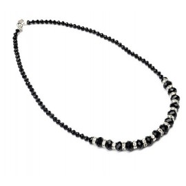 Collar Bijoux Jewelry Bib Crystal Beads Necklace With Crystal Circle Black Crystal Beads Statement Womens Necklace