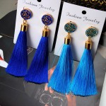 2018 New Fashion Tassel Earrings Boho Bohemian Long Exaggerated Rose Flower Dangling Earrings for Women Wholesale