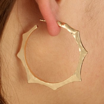 Trendy Vintage Ethnic Gold Metal Round Drop Earrings For Women Retro Geometric Big Statement Earring Female Baroque Jewelry Gift