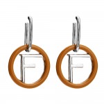 Qiaose Unique Design F Letter Charms Drop Dangle Earrings for Women Fashion Trendy Jewelry Bohemian Statement Earrings Wholesale