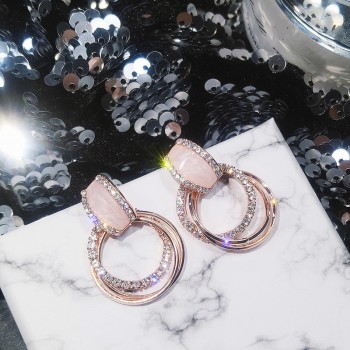 Classic Acrylic Women Stud Earrings Personality Circle Earrings Fashion Jewelry Womens Accessories