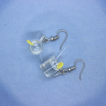 Small and Exquisite Taste Lemonade Cup Earrings Summer Personality DIY Gifts Jewelry Ladies Fashion Creative Funny Accessories