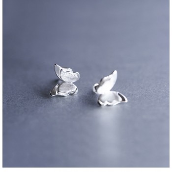 100% 925 Sterling Silver Prevent Allergy Butterfly Stud Earrings for Women Wedding Earrings Jewelry Accessories Brincos