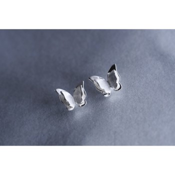 100% 925 Sterling Silver Prevent Allergy Butterfly Stud Earrings for Women Wedding Earrings Jewelry Accessories Brincos