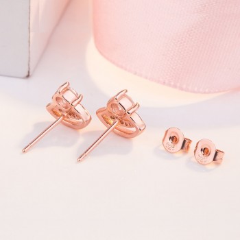New 925 Sterling Silver Stud Earrings Design Earrings Rose Gold Stud Earrings Solid Silver Jewelry Girl Fashion Accessories